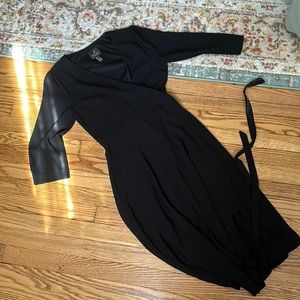 Adrianna Papell Black Wrap Dress
